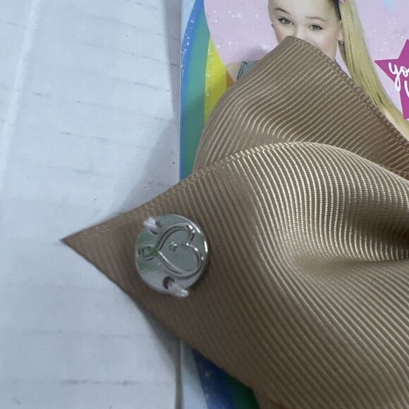 Nickelodeon JoJo Siwa Girls Signature Collection Basic Hair Bow Clip Taupe Tan - Picture 2 of 6